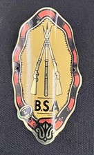 BSA BIRMINGHAM SMALL ARMS VINTAGE BICYCLE HEADTUBE BADGE CYCLE FRAME EMBLEM