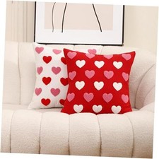 Valentines Day Throw Pillow Covers 18x18 Set of 2 18" x 18" Pack of 2 Heart