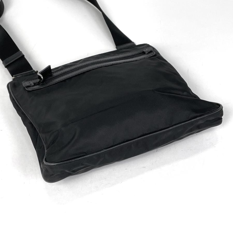 PRADA Plate Shoulder Bag Nylon Black 29cm #BS1852 thumbnail 2