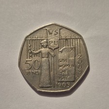 2003 Suffragettes 50p Fifty Pence Coin Women's Vote Collectible - Available on eBay