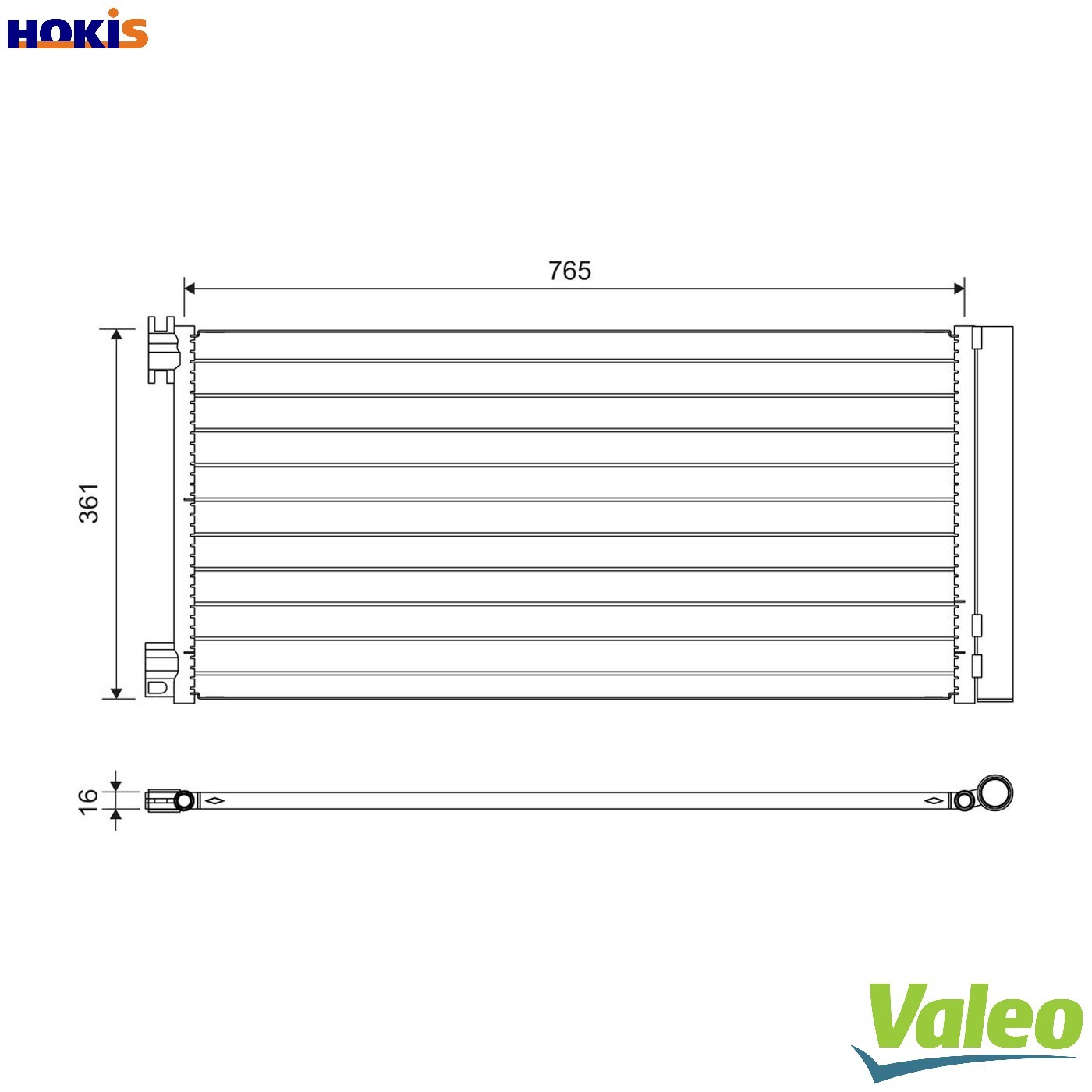 CONDENSER AIR CONDITIONING 822637 FOR RENAULT TRAFIC/III/Bus/Van FIAT 2.0L 4cyl