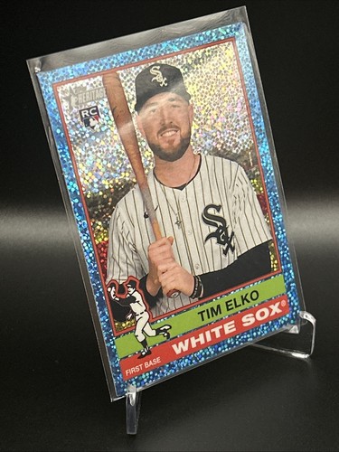 Tim Elko - 2025 Topps Heritage High Number #547 Chrome Light Blue Sparkle (RC) - Picture 3 of 4