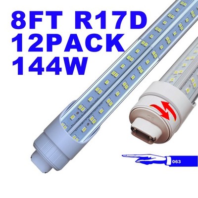 12Pcs 144W T8 R17D HO Led Tube Light Bulbs 8Foot Led Shop Light 8FT Strip Lights