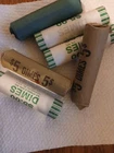 A ROLL OF 50 CIRCULATED ROOSEVELT DIMES - 90% SILVER COINS - multiples available