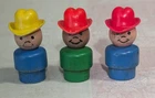 ***VINTAGE FISHER PRICE ALL-WOOD FARMER LITTLE PEOPLE LOT OF 3***ALL DIFFERENT