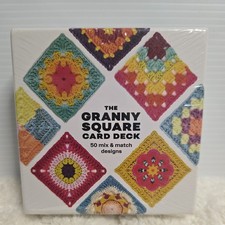 50Pcs Mix Matchs Designs The Granny Square Card Decks Knitting Kit Adults Gift
