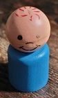 Fisher Price Little People Wood Boy Vintage Blue