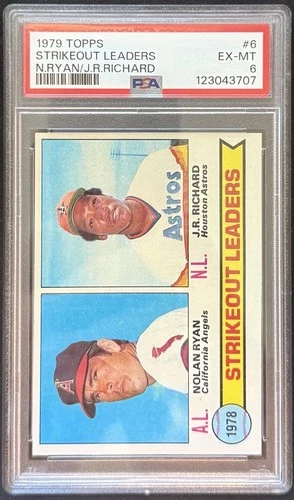 1979 Topps - League Leaders Nolan Ryan, J.R. Richard #6