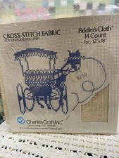 Charles Craft Fiddler  s Cloth Fabric 14 Count Beige Cotton/Polyester/Linen