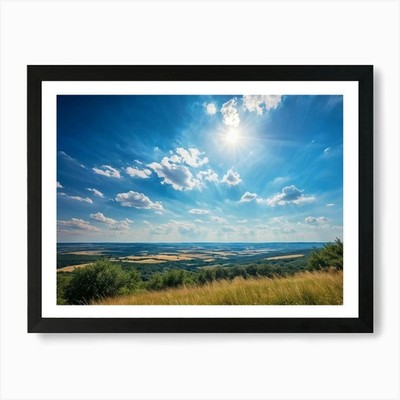 Himmel und Wolken 1 Kunstdruck gerahmt Wandbild Poster Leinwanddruck Bild