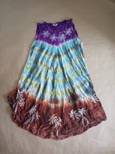 Vintage Sante Classics Dress Women's Tie Dye Boho Embroidered Hippie Festival