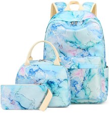 Mochila para Niñas Bolso Escolar Niños Bolsa para Libros Adolescentes Conjunto con Bolsa de Almuerzo Estuche para Lápices