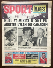 SPORT IMAGES AVRIL 1968 J. BÉLIVEAU POSTER LAPERRIÈRE/CLAUDE PROVOST  15''x 23''