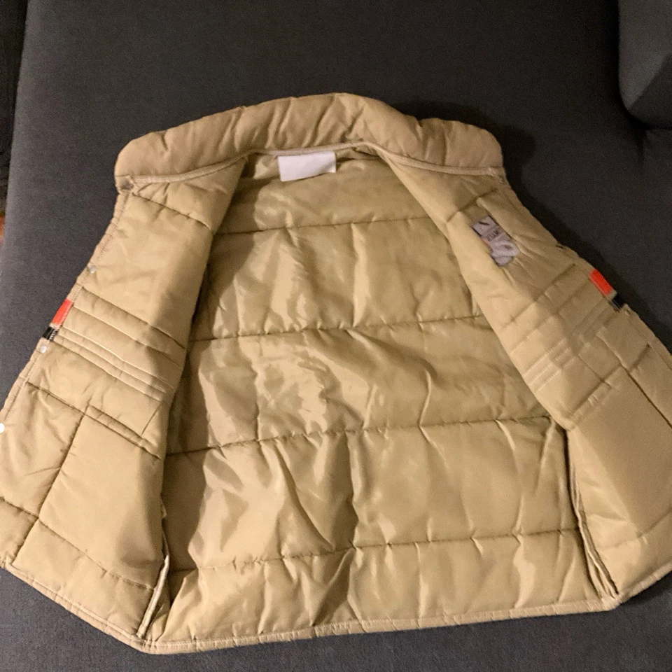 Chaleco acolchado Holloway de colección L para hombre informal a rayas retro años 70 hecho en EE. UU.  Foto 2 de 4