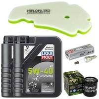 Wartung ÖLfilter Luftfilter ÖL 2L ZüNdkerze FüR Aprilia Scarabeo 250 2006-2010