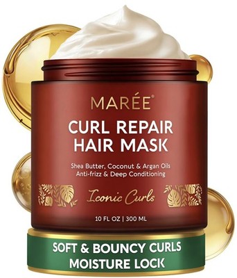 MAREE Curl Repair Hair Mask  Deep Conditioning Care for Damaged, Dry Curly Ha...