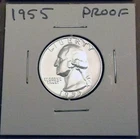 1955 Proof Washington Quarter Uncirculated 90% Silver GEM