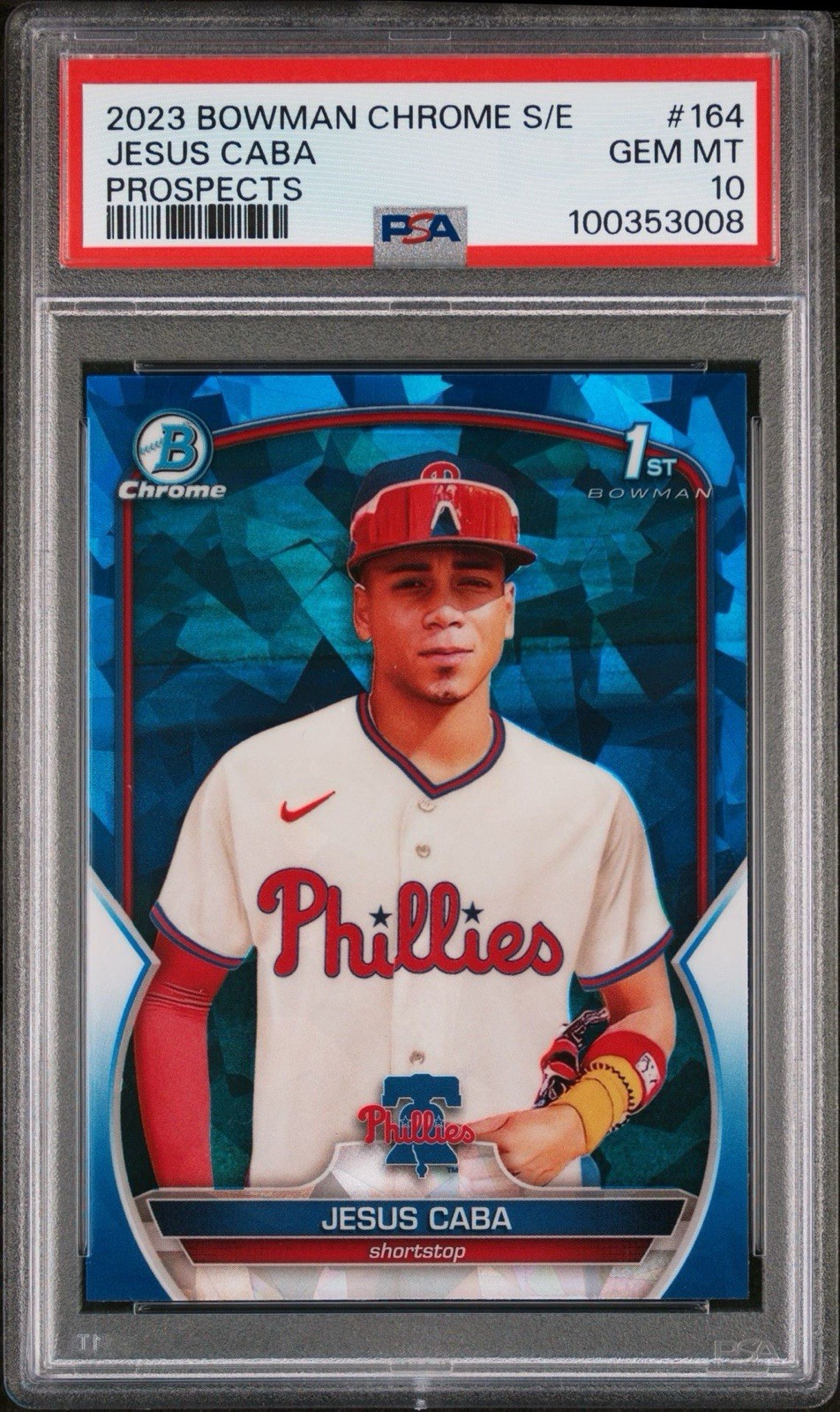 2023 Bowman Chrome Sapphire Starlyn Jesus Caba 1st #BCP-164 PSA 10