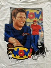 New Dale Jr Earnhardt Wow Foods Adult Size M White Graphic T Shirt Mens