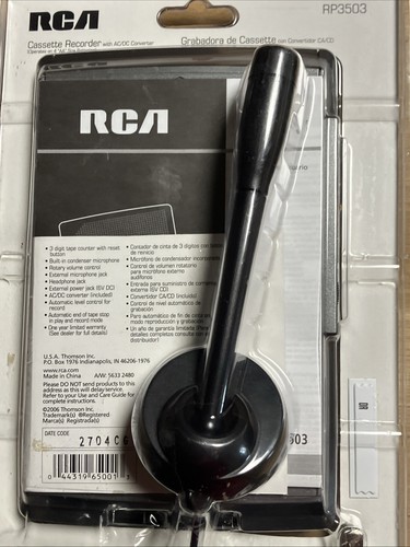 RCA RP3503 Personal Portable Recorder Cassette Player +Stand Up Mic included NEW - Picture 3 of 8