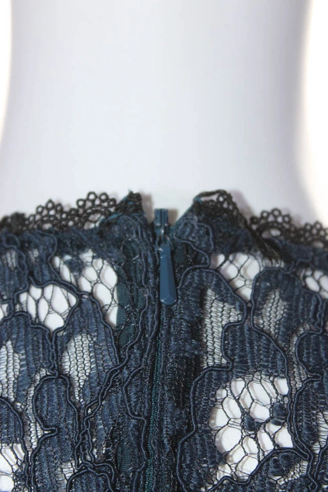 Alexis 女式长袖蕾丝荷叶领紧身衣裤深棕色 S 码 — 第 4/4 张图片