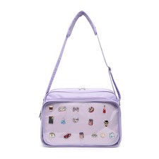 Messenger Ita Bag Canvas Pin Display Purse Crossbody Shoulder Bag for Womens