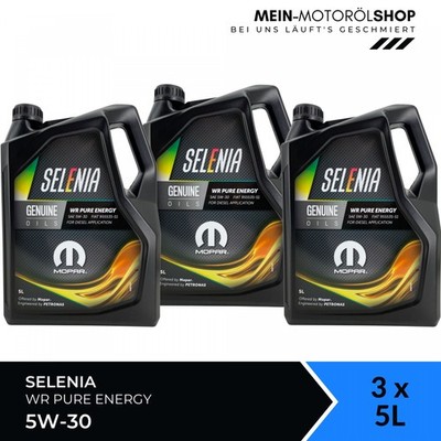 Selenia WR Pure Energy 5W-30 Fiat API SP ACEA C2 Motoröl 3x5 Liter = 15 Liter