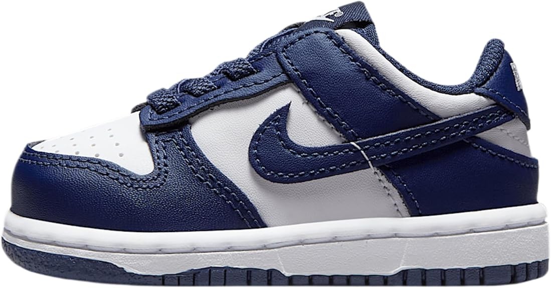 Nike Dunk Low ホワイト/ネイビー Big Kid's Nike Dunk Low White/Midnight Navy-White (FB9109