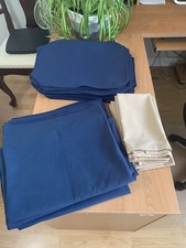 New placemats & tablecloths & napkins linens lot of 51 for weddings/parties