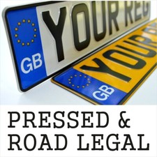 GB euro BADGE PRESSED METAL ALUMINIUM NUMBER PLATES Registration