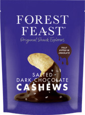 Forest Feast Salted Dark Chocolate Cashews 120g - Pack of 6