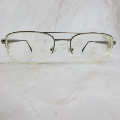 Safilo Elasta Eyeglasses Frame 0DF8 Unisex Adult Gunmetal Rectangle Half Rim 145