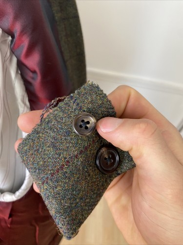 BLADEN Men’s (50S) Tweed Shooting Modern Wool Windowpane HACKING Blazer Jacket - Picture 17 of 17