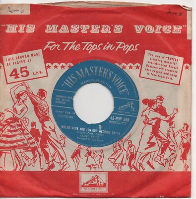 LLOYD PRICE where were you (on our wedding day)*is it really love 1959 UK HMV 7''