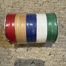 5 Color Paper Raffia 100 Yards Ribbon Twisted at about 1/4" Brand New
