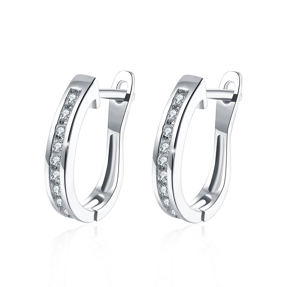 3 CT. T.W. Diamond Inside-Out Hoop Earrings In 10K White Gold - Foto 5