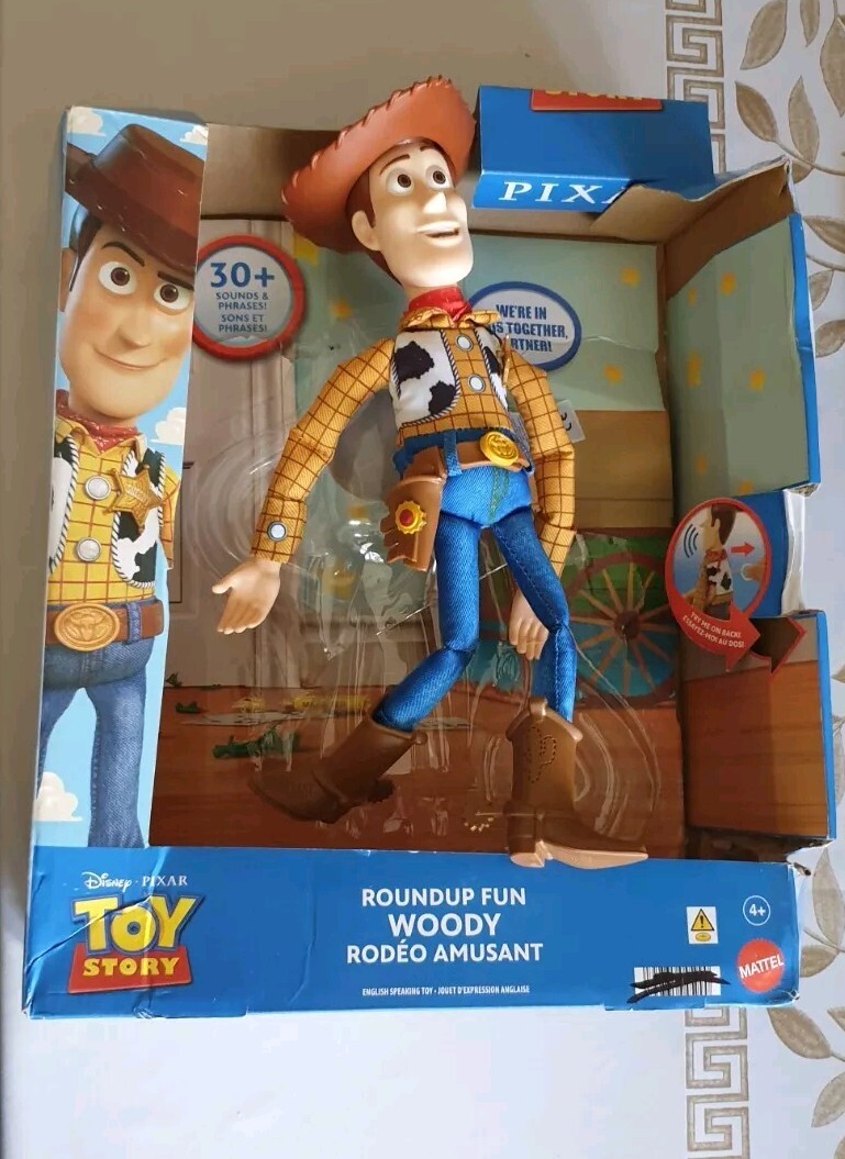 Mattel Pixar Toy Story Roundup Fun Woody 12 Inch Figure