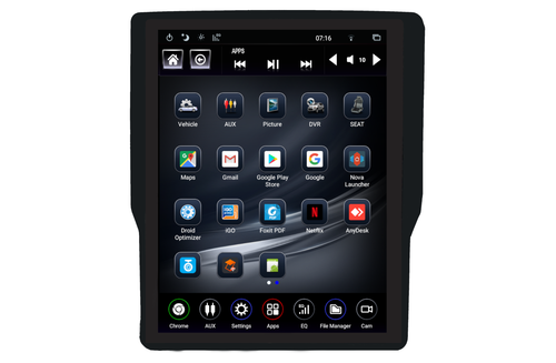Linkswell TS-DGPU12-1RR-5S/ESTILO T (RADIO ESTILO TESLA) PARA CAMIONES RAM 2019-UP - Imagen 3 de 5