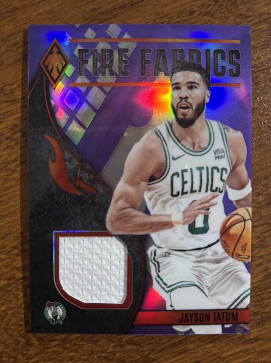 ✨Jayson Tatum 2023 Phoenix #FF-JAY Fire Fabrics Purple Game Worn Patch /99