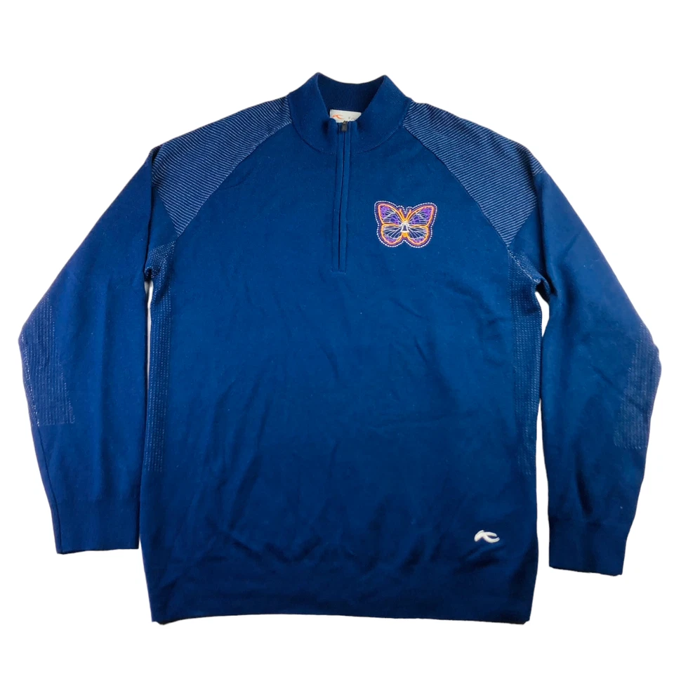 NEW KJUS Men’s Klum 1/2 Zip Free Lite Pullover Jacket Navy Blue • Size 54 XL - Image 2 of 4