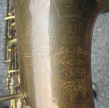 VINTAGE '30s Martin WURLITZER Stencil Alto Saxophone BODY ONLY, BEVEL HOLES GLUE
