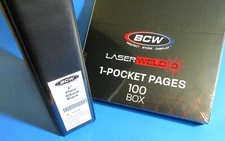 100 BCW LASERWELD 1-POCKET 8-1/2 x 11 DOCUMENT PAGES W/ ALBUM, FREE SHIPPING