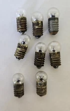 Lot of 8 MECCANO  Pt 540c Original Lamps Bulbs Elektrc Gilbert Erector 
