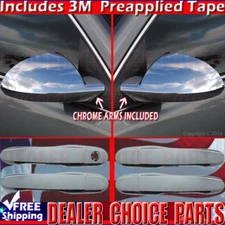 2006-2012 2013 Chevy Impala 2014-2016 Limited Chrome Door Handle Covers+Mirrors