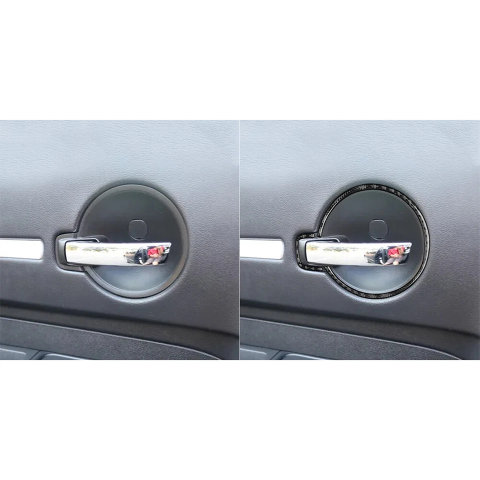 Marco de manija de puerta interior de vinilo de fibra de carbono para Dodge Charger 2008-2010 decoración Foto 4 de 4