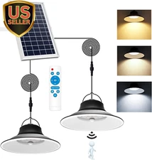 Solar Pendant Light, Upgraded Motion Sensor Light Outdoor Solar Lights Indoor...