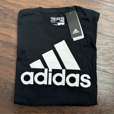 Adidas Womens GO TO Short Sleeve Logo Tee Black Size S