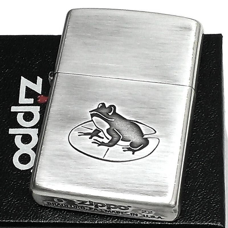 Frog Etching Sculpture Silver Regular Case Japan