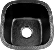 Monarch Abode 19191 Matte Black Hand Hammered Atlas Bar Sink