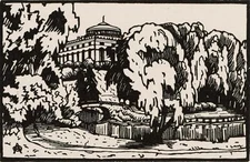 Anna Ostroumova Lebedeva Willows Near Palace 1923 17" x 22" Archival Art Print